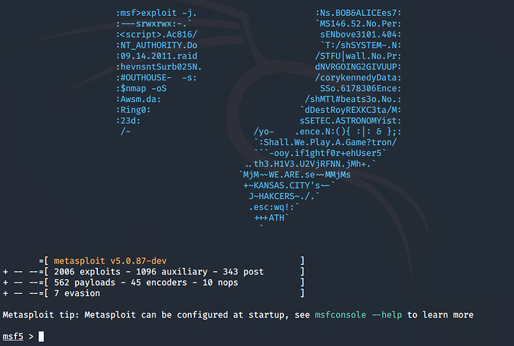 metasploit console